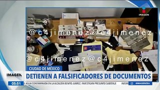 Detienen a falsificadores de documentos en la alcaldía Benito Juárez, CDMX