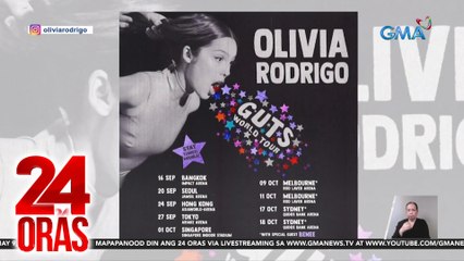 Olivia Rodrigo, inanunsyo ang Asian leg ng "Guts World Tour" | 24 Oras