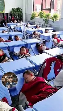 Sleeping Students in China school