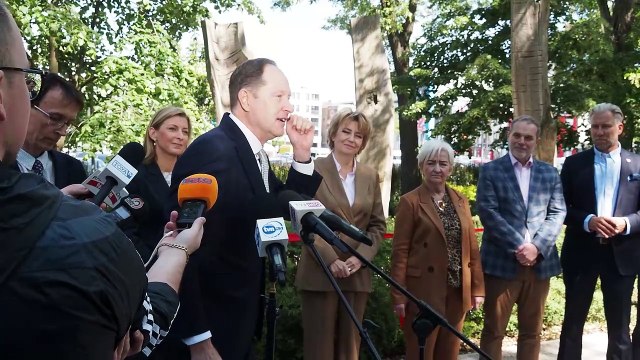 Ambasador Brzezinski - Otwarcie parku im. Emilie Benes-Brzezinski