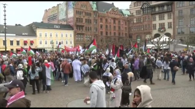 Per le vie di Malmo proteste pro Gaza in occasione dell'Eurovision