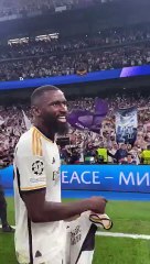 Rüdiger Celebrates Real Madrid Win with Fans ⚽