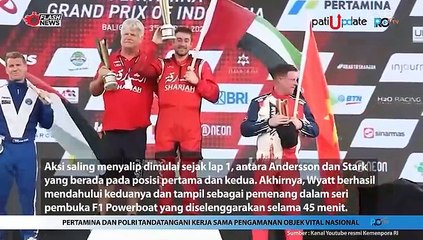 Start Posisi Ketiga, Pembalap Debutan Rusty Wyatt Justru Menangi FI Powerboat Danau Toba 2024