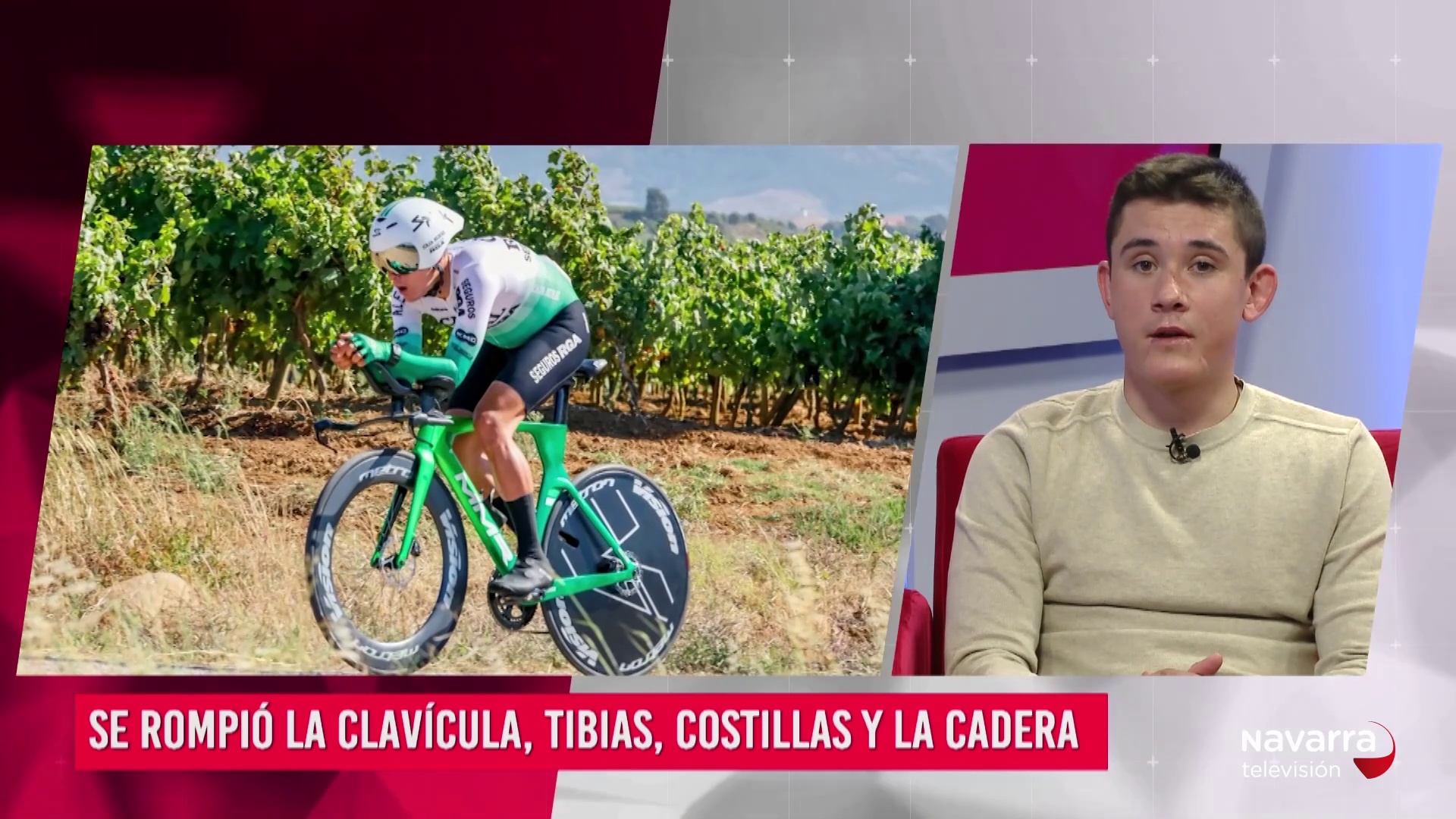 Josu Etxeberria, ciclista de Caja Rural, espera poder subirse pronto a la bici