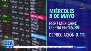 El peso y la Bolsa Mexicana de Valores operaron con ligera pérdidas