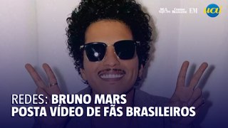 Bruno Mars compartilha vídeo de fãs brasileiros