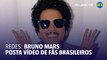 Bruno Mars compartilha vídeo de fãs brasileiros