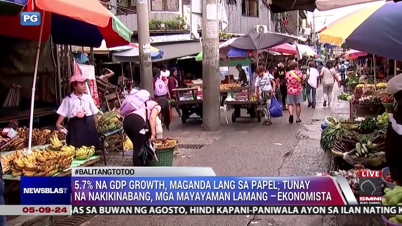 5.7% na GDP growth, maganda lang sa papel; tunay na nakikinabang, mga mayayaman lamang