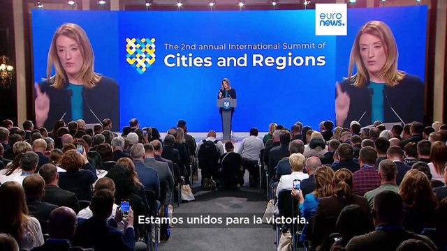 Roberta Metsola visita Kiev en el Día de Europa para mostrar su apoyo Ucrania