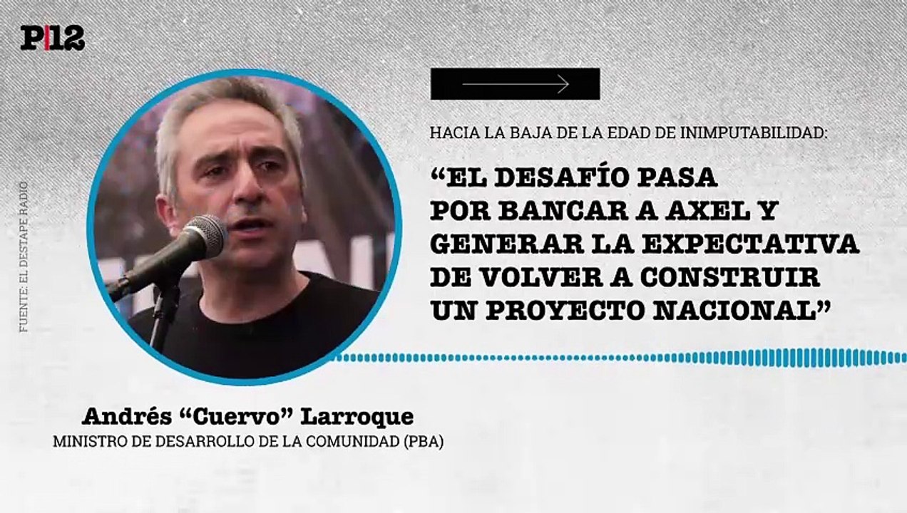 Andrés "Cuervo" Larroque: "El desafío pasa por bancar a Axel Kicillof"