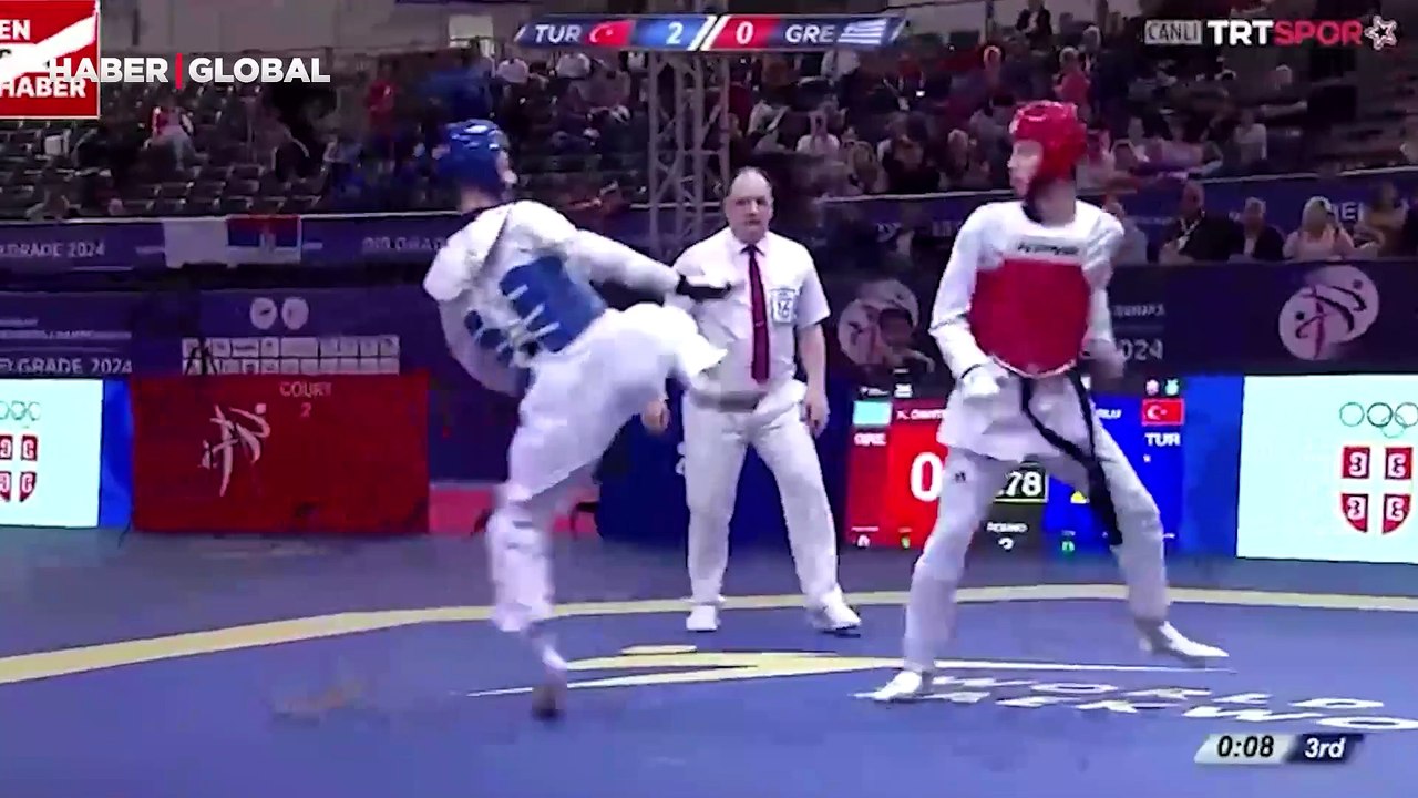 Milli tekvandocu Furkan Ubeyde Çamoğlu'dan Avrupa Şampiyonası'nda altın madalya!