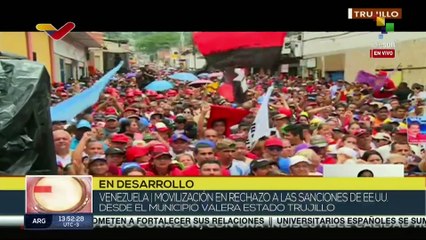 Vicepresidenta Delcy Rodríguez participa en movilización contra las sanciones del gobierno de Joe Biden