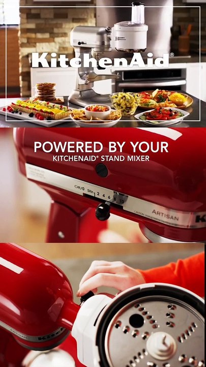 KitchenAid KSM2FPA Food Processor Attachment, Dicing Kit, Silver