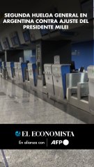 Segunda huelga general en Argentina contra ajuste del presidente Milei
