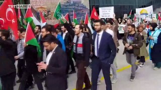 İstanbul'da öğrenci ve akademisyenlerden Gazze protestosu