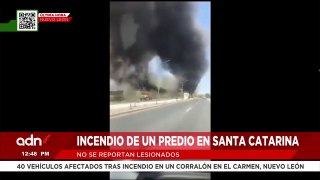 ¡Última Hora! Se registra fuerte incendio en un predio de Santa Catarina