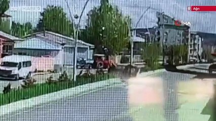 Kontrolden çıkan araç takla attı