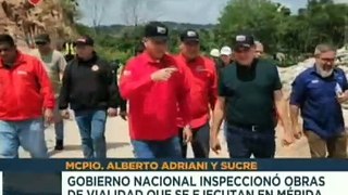 Autoridades Nacionales inspeccionan obras de vialidad ejecutadas en el estado Mérida