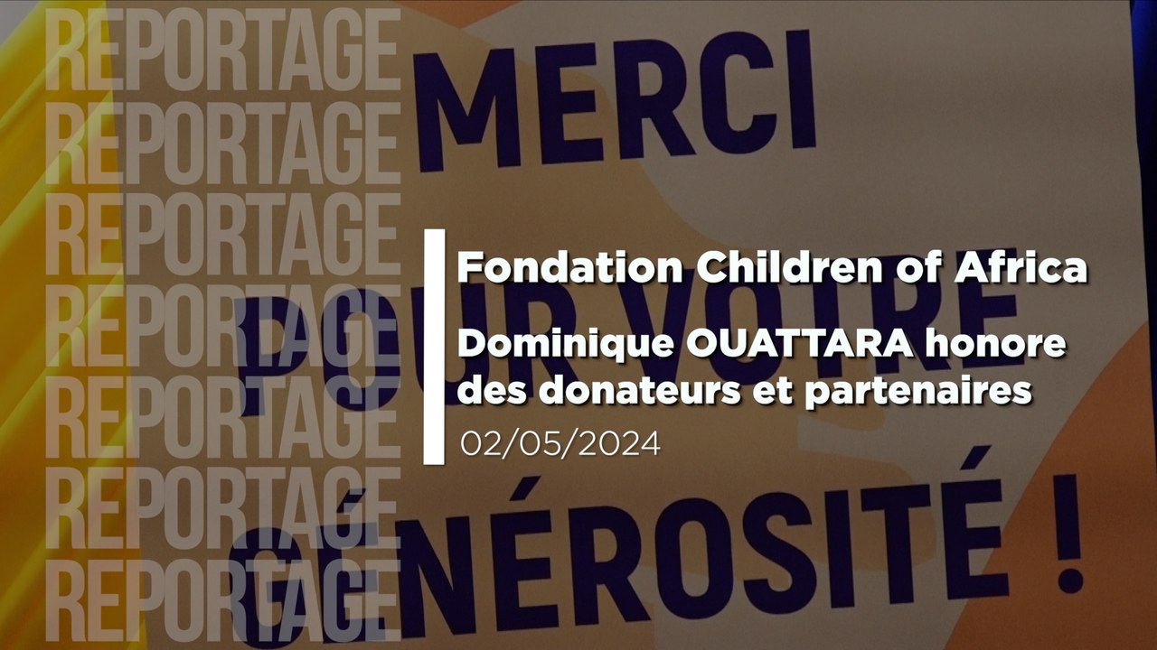 Madame Dominique Ouattara, la première dame de côte d'ivoire, remercie de généreux donateurs
