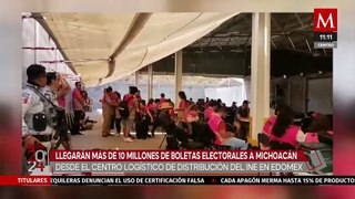 Llegan más de 10 millones de boletas electorales a Michoacán