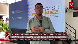 Jorge Álvarez Máynez se reúne con estudiantes de la FLDCH en Chiapas