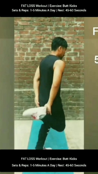 ❌ BUTT KICKS ✔️ Which exercise is most effective for BELLY FAT LOSS at Home? #heermlgangaputra #naturalbodybuilding