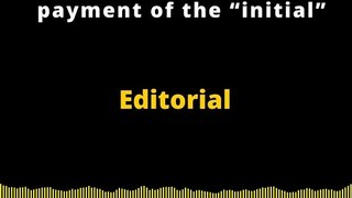 Editorial en inglés | The obstacle is in the payment of the 