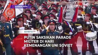 Presiden Putin Saksikan Parade Militer di Rusia, Tank Hingga Rudal Dipamerkan!