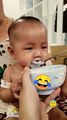Cute baby laughing smiling