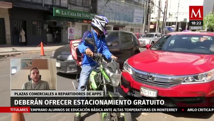 Los centros comerciales deben otorgar estacionamiento exclusivo para repartidores de comida
