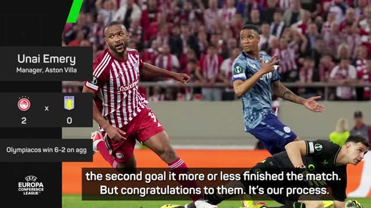 Emery says Conference League semi-final exit is 'not enough' for Villa