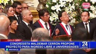 Waldemar Cerrón propone ingreso libre a universidades y eliminar exámenes de admisión