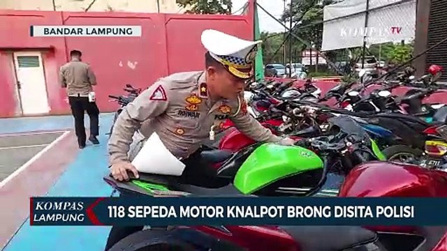118 Sepeda Motor Knalpot Brong Geng Motor Disita Polisi