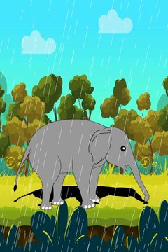 Elephant 2D Cartoon