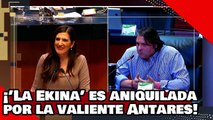 ¡VEAN! ¡Kenia ’La Ekina’ es aniquilada por Antares por colgarse de los programas sociales de AMLO!