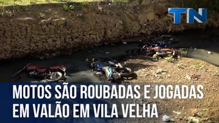 Motos são roubadas e jogadas em valão em Vila Velha