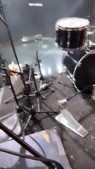 ANDY HARRISON'S SETTING UP ON DRUM SET