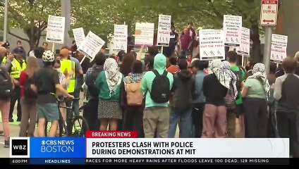 #มหาวิทยาลัยโคลัมเบีย #CEASEFIRENOW #อิสราเอล #ปาเลสไตน์ ผู้ประท้วงสนับสนุนปาเลสไตน์ย้ายออกจากอาคาร MIT