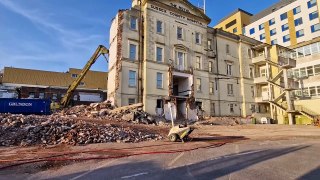 See the demolition of the old Royal Sussex County Hospital, Brighton