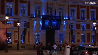 شاهد: مدريد تتزين بالضوء الأزرق احتفالاً بيوم الاتحاد الأوروبي