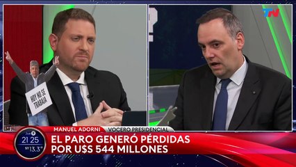 Adorni calificó al paro como "un fracaso"