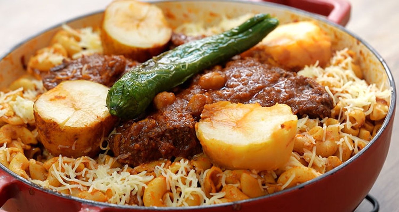 Pâte tunisienne au bœuf à la tunisienne - Dbara khef lef 2 EP 77 ...
