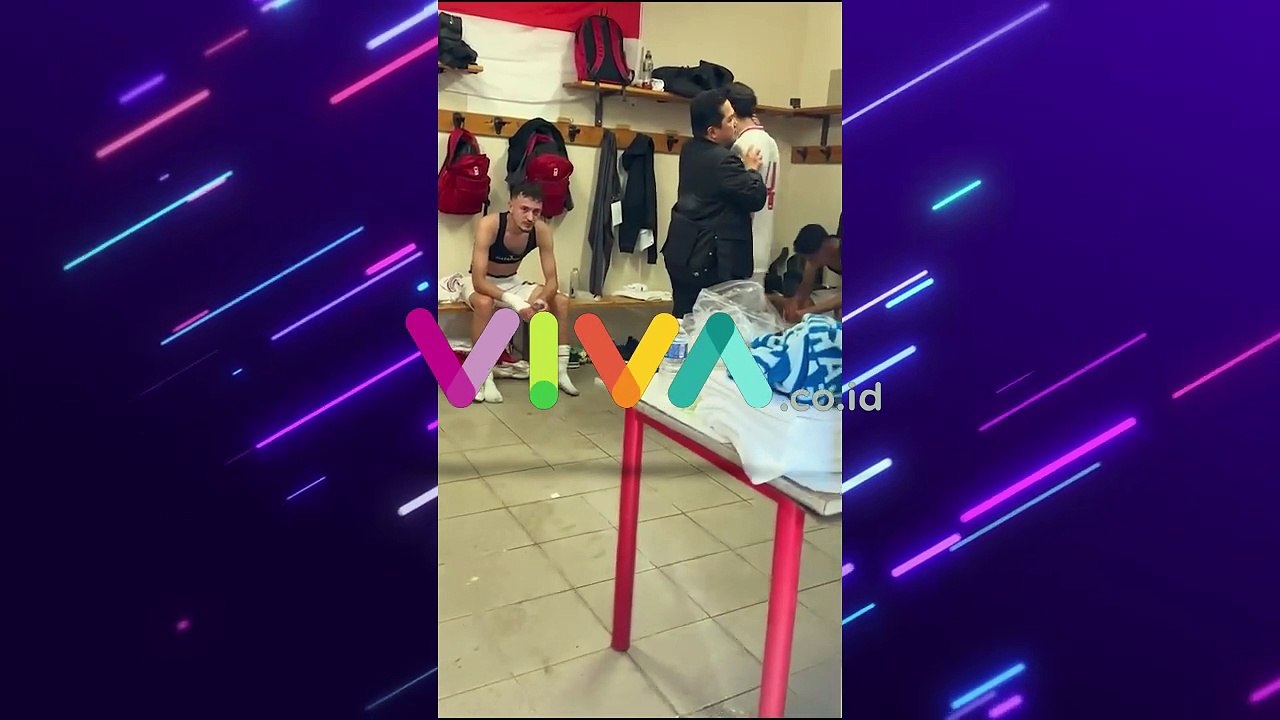 Momen Erick Thohir Semangati Indonesia U-23 Usai Kalah