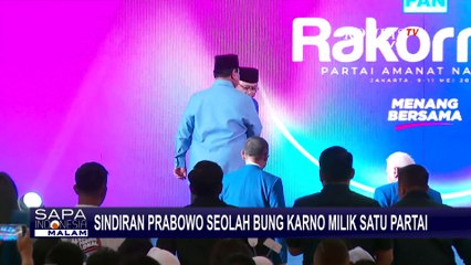 Prabowo Sentil Partai yang Klaim Bung Karno sebagai Milik Mereka