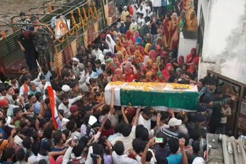 अग्निवीर जवान का पार्थिव शव गांव पहुंचा, लोगों ने लगाए भारत माता के जयकारे