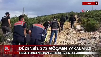 İzmir'de son 10 günde 373 düzensiz göçmen yakalandı