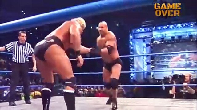 Goldberg vs Lex Luger Amazing Moment Match Goldberg Destroyed Lex Luger