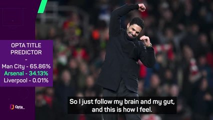 Arteta's brain telling him Arsenal will win the league