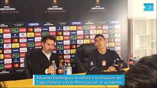 Eduardo Domínguez se refirió a la situación de Tiago Palacios y Eros Mancuso por el accidente