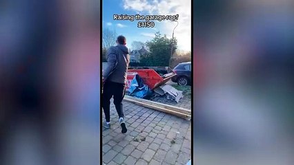 Man turns parents garage into a home for £15k